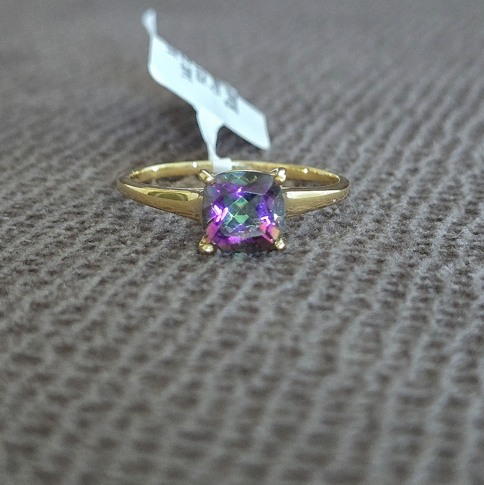 Shivam Cushion Cut Rainbow🌈 Quartz Ring💍 - NWT - Picture 13 of 16